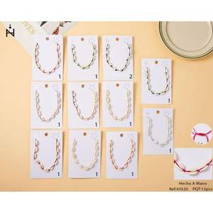 Collar de conchas marinas con cuentas, 14 piezas, estilo collar, joyería de moda, regalo unisex - Product Image 1