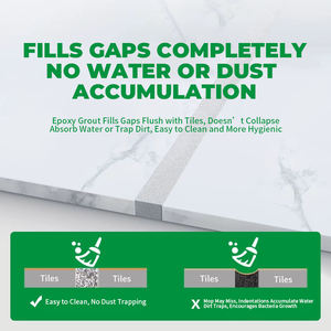 Finition mate Écologique Coulis époxy pour <span class=keywords><strong>carrelage</strong></span> 1kg Imperméable Résistant aux taches Sol Mur Mosaïque pour <span class=keywords><strong>joint</strong></span> Adhésif Scellant - Product Image 3