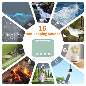 White Noise Machine,Amber Warm Night <b>Light</b>,16 Soothing Audio Tracks,30H Battery,<b>Timer</b> Memory <b>for</b> Infant Sleep Adult Relax Sound - Product Image 4