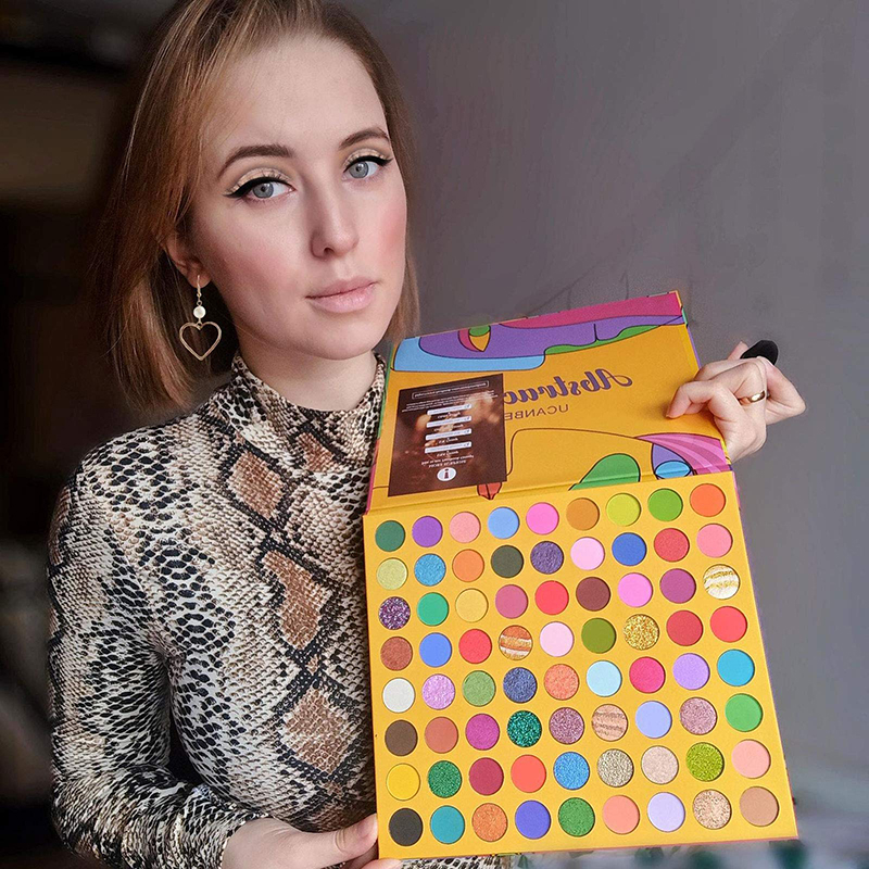 Amazon Топ Продавец Макияж 72 цвета мерцающие блестящие тени для век Палитра под заказ дешевый макияж высокое качество палитра теней для век