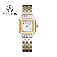 Jam Tangan Wanita OEM Custom Made Mini Square Crown Drill Stainless Steel Analog Fashion MOQ Rendah Mewah Sport Sederhana Minimalis