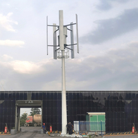 Ensemble complet de générateur éolien à axe vertical triphasé 380Vac 10KW, système d'énergie hybride éolienne et solaire