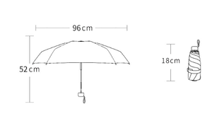 <span class=keywords><strong>Mini</strong></span> Compact 5 Fold Manual <span class=keywords><strong>Umbrella</strong></span> com Logotipo Personalizado Proteção UV EVA Case Travel Portable - Product Image 3