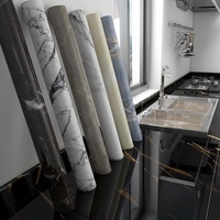 Autocollant de cuisine imperméable et résistant à l'huile, en PET écologique, design Art Déco, papiers peints auto-adhésifs pour carrelage, cuisinière, table et armoire