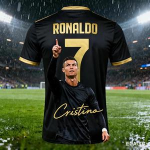 Maglia da Calcio Ronaldo 7 AI 2026 Stampa 3D Uomo Donna Bambino T-shirt Estiva Sportiva Traspirante Casual a Maniche Corte per Uso Quotidiano e Attività all'Aperto - Product Image 3