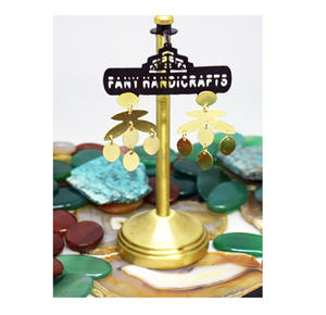 Pendientes de flores africanas con estampado navideño 2026, joyería hecha de hoja, pendientes rectangulares con forma de lágrima brillante, Pendientes colgantes - Product Image 1