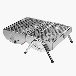 Table de <span class=keywords><strong>barbecue</strong></span> d'extérieur en acier inoxydable personnalisée, pliable, portable, <span class=keywords><strong>barbecue</strong></span> <span class=keywords><strong>nomade</strong></span>, réchaud de camping, réchaud à charbon de bois - Product Image 3