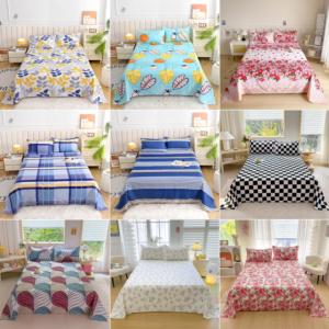 Best Selling New Frosted <strong>Single</strong> and Double Student Dormitory Bed Sheets ultra Fine Fiber Bed Set Printed Flat <strong>Bedsheet</strong> - Product Image 3