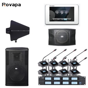 Panneau de contrôle de mixage audio 20+4 canaux, 4 groupes, solution audio de conférence, système d'amplification de signal de microphone, haut-parleur suspendu - Product Image 1