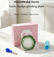 Plaque de broyage multifonctionnelle en céramique pour gingembre et ail, presse-ail, mixeur de fruits, gadget avec support, éplucheur, brosse et cuillère