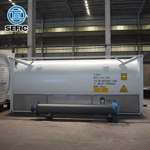 ASME standart 20FT kriyojenik Tank T75 ISO tankı taşıma konteyneri LN2/LO2/LAr/LCO2/LN2O/LNG/LC2H4