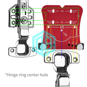 Herramienta de perforación para abrir agujeros de bisagra para carpintería de 35mm, localizador de punzones y Marco limitador, perforación y montaje rápidos y precisos de <span class=keywords><strong>bisagras</strong></span> - Product Image 5