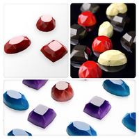 AKOKO-Moule à chocolat en plastique tridimensionnel, fait à la main, en forme de diamant 10026, pour gâteau