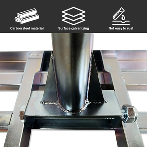 JH-Mech Niveau à <span class=keywords><strong>gazon</strong></span> Poussoir de pelouse Manche en bois Jardin Cour de golf Terrain de baseball Râteau de <span class=keywords><strong>nivellement</strong></span> de pelouse en acier au carbone - Product Image 3