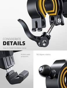 <span class=keywords><strong>Support</strong></span> de téléphone pour vélo Lamicall BP06 en ABS, réglable en hauteur, protection complète, <span class=keywords><strong>support</strong></span> de téléphone pour vélo, <span class=keywords><strong>support</strong></span> de téléphone pour guidon de vélo - Product Image 6