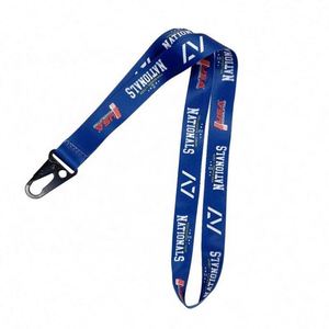Échantillon Gratuit : Lanières Promotionnelles Personnalisées à Décrochage Rapide, Porte-clés en RPET par Sublimation - Product Image 1