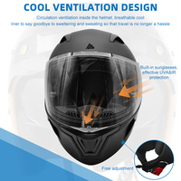 Casque de moto intégral léger et personnalisé OEM et ODM pour hommes Lentille anti-buée Matériau ABS