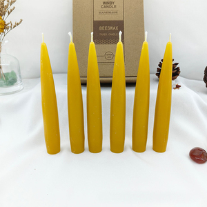 เทียนไขผึ้งสีเหลืองธรรมชาติบริสุทธิ์ LP54F สำหรับขายส่ง ทำด้วยมือ - Product Image 4