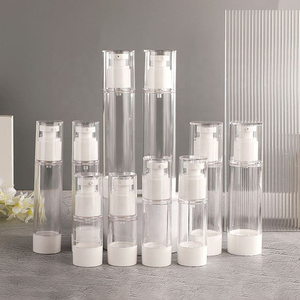 Cylinder PET Cosmetic <b>Bottles</b> with Lotion <b>Pump</b> 15-100ml Airless Containers for Cream and Serum - Product Image 6