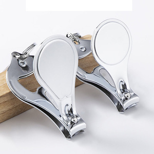 Biểu Tượng Tùy Chỉnh Nhỏ Xách Tay Nail Clipper Keychain Quà Tặng Đám Cưới Thép Không Gỉ Có Thể Gập Lại Nail <span class=keywords><strong>Cutter</strong></span> Với Vòng Chìa Khóa - Product Image 1