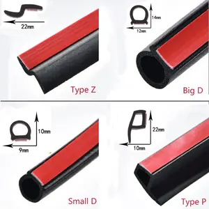 Wholesales Self Adhesive Tape Foam Extruded Rubber Door Seals For Cars