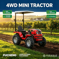 Traktor Mini 4WD 18HP Bensin Cocok untuk Medan Bukit dan Lereng