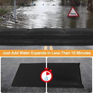 Barreras de Arena Contra Inundaciones Funa Negras de Tela No Tejida + SAP, 2 Piezas, Activación Instantánea por Agua, Fácil de Transportar y Guardar - Product Image 6