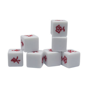 Dados D6 Blancos de 16 mm, Accesorio de Mahjong, Dados con Caracteres Chinos Tallados, Dirección <span class=keywords><strong>del</strong></span> <span class=keywords><strong>Viento</strong></span> <span class=keywords><strong>del</strong></span> <span class=keywords><strong>Este</strong></span>, Sur, <span class=keywords><strong>Oeste</strong></span> y Norte - Product Image 4