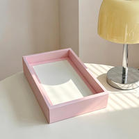 Boîte rose 12x8 pouces avec couvercle transparent, durable et portable, pour gâteaux, desserts, friandises, thé de l'après-midi, emballage cadeau pour les fêtes, boulangerie