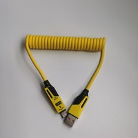 Câble de données rétractable 4-en-1 en alliage à charge ultra-rapide 65W Spring PD pour téléphone portable, compatible avec [marques] et DaoWang