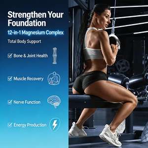 Complexe <span class=keywords><strong>de</strong></span> magnésium 12-en-1 en capsules <span class=keywords><strong>de</strong></span> 700 mg - 12 types actifs <span class=keywords><strong>de</strong></span> magnésium pour une absorption maximale, soutient les muscles, les os et l'énergie - Product Image 3