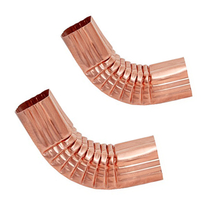 Matériau Cuivre résistant aux UV Tuyau de descente Coudes de gouttière couleur laiton Coudes de gouttière <span class=keywords><strong>90</strong></span> degrés <span class=keywords><strong>Coude</strong></span> de gouttière de descente - Product Image 1