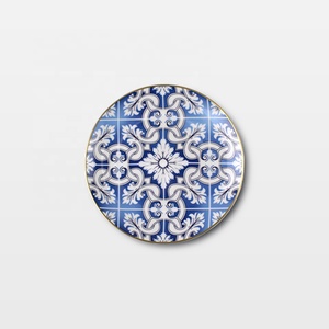 Vajillas de Porcelana Personalizadas, Juegos de Platos de Cerámica, Platos Blancos y Azules para Bodas y Eventos, Platos de Porcelana - Product Image 5
