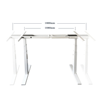 Mobilier de bureau moderne pour la maison bureau élévateur électrique à ossature métallique bureau d'ordinateur à réglage de la hauteur avec double moteur