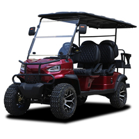 Voiturette de golf électrique tout-terrain 4 places, alimentée par batterie au lithium 72V, pour usage communautaire et touristique