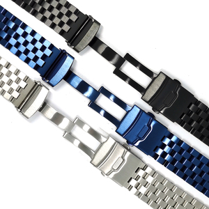 <span class=keywords><strong>Bracelet</strong></span> de <span class=keywords><strong>montre</strong></span> en acier inoxydable massif de luxe à 5 maillons épais avec fermoir déployant, chaîne de <span class=keywords><strong>montre</strong></span> souple 20mm <span class=keywords><strong>22mm</strong></span> 24mm - Product Image 3