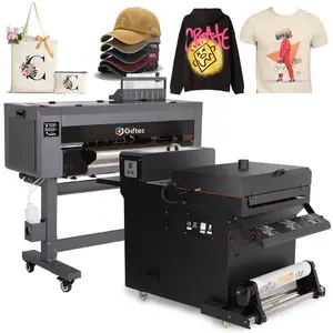 Profesional solusi satu atap Digital kecil 60cm DTF langsung ke film T shirt Printer dengan 2 printhead XP600/I3200 printer