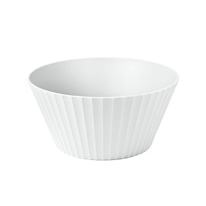 Assiettes et bols de qualité italienne blanc opaque 25cm de diamètre bol de luxe à salade en polypropylène biodégradable pour le service de soupe - Product Image 1