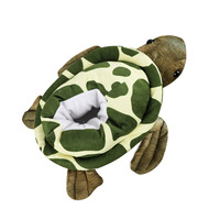 Pantoufles de tortue verte en peluche pelucheuses personnalisées pantoufles en peluche tortue animale pelucheuse