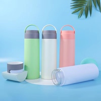 Usine Vente en Gros Verre Filles Nouveau Double-Paroi Verre Extérieur Portable Étudiant et Enfants Jeunesse Bouteille d'Eau 500ml