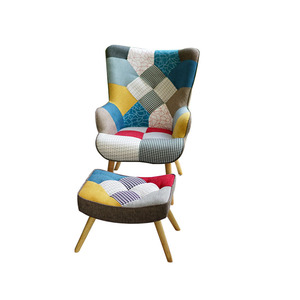 <span class=keywords><strong>Sillón</strong></span> Mecedor <span class=keywords><strong>tapizado</strong></span> de retazos moderno para sala de estar de hotel, escuela o parque, diseñado para la relajación - Product Image 4