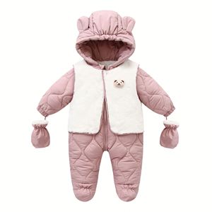 Mono de invierno de lana para bebé, mono cómodo y esponjoso con dibujos animados, para 0-18 meses - Product Image 6