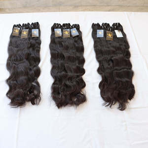 Lot de tissage de cheveux brésiliens vierges, qualité 100%, vente en gros, cuticules alignées, cheveux humains bouclés, Temple indien brut - Product Image 2