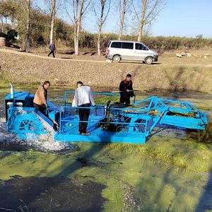 Planta acuática flotante de maleza automática con motor diésel, bote colector pequeño de lenteja de agua - Product Image 3