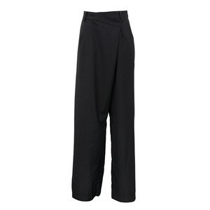 T-1944 Zipped Button-Fly Fashion Chic Design Pantalon Baggy Wide Leg <strong>Wrap</strong> <strong>Around</strong> Black Trousers Women Tailored Office <strong>Pants</strong> For - Product Image 3