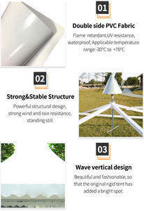 FEAMONT-Tienda de campaña pagoda transparente 4x4, paredes de PVC <span class=keywords><strong>para</strong></span> exterior, cafetería, restaurante, terraza y decoración de fiesta en la piscina de lujo - Product Image 4