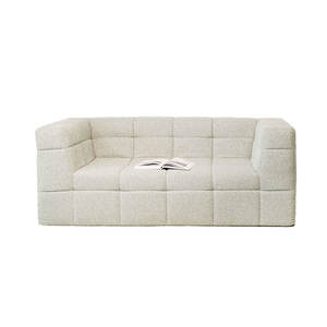Divano letto pieghevole convertibile con cuscino moderno tessuto di lino divano <span class=keywords><strong>Futon</strong></span> materasso pieghevole per soggiorno - Product Image 5