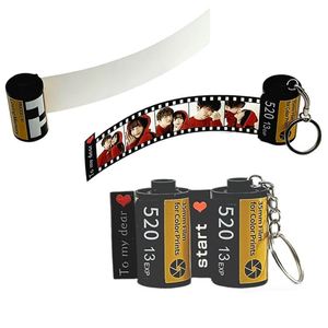 Porte-clés personnalisé coloré avec pellicule photo 35 mm, boîte cadeau, carte de vœux et sac cadeau - Product Image 2