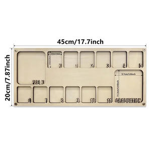 Wooden School Year Photo <b>Frame</b> Rectangular Embossing Printing Handmade Preschool To Graduation Photo Display - Product Image 4