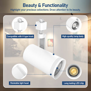 Lámpara de Riel LED COB de Alta Calidad, 30W, 3 Potencias, 5 Temperaturas de Color, con Certificación DLC para CRI>90, para Techo Comercial - Product Image 2